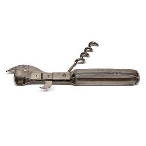 Vintage Ekco USA Can Punch Opener Bottle Corkscrew Tool Steel Tempered 5.5"